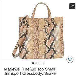 Madewell Zip Too Small Transport Crossbody - Snake
